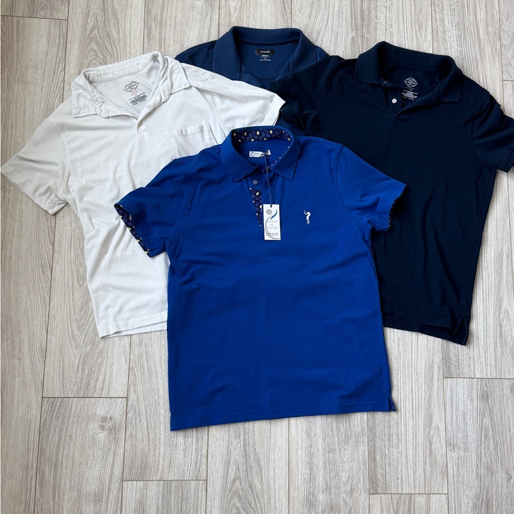 Men’s Polo Bundle | Alfani, Saint John Bay, Cotton & Colors | M |